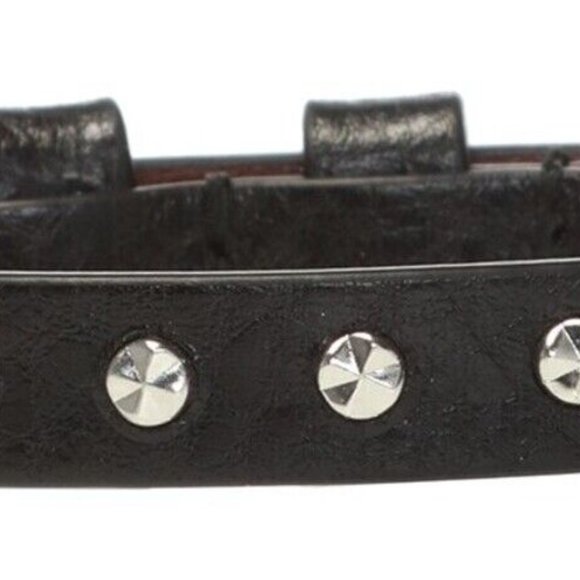 ALEXANDER McQUEEN 'Stud Single Wrap Skull Bracelet' Blk/Silver Made in ITALY NWT - Picture 6 of 16